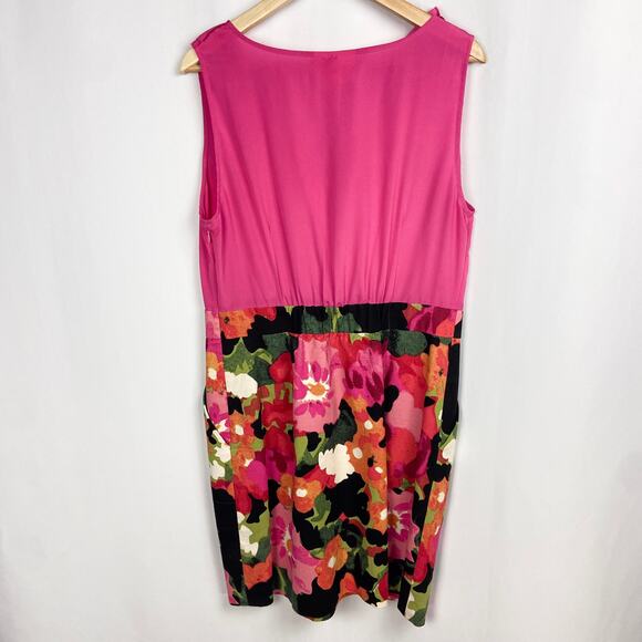 Anthropologie Tabitha Great Escape Floral Sheath Dress Size 14 Pink Twee Cottage - Picture 7 of 15